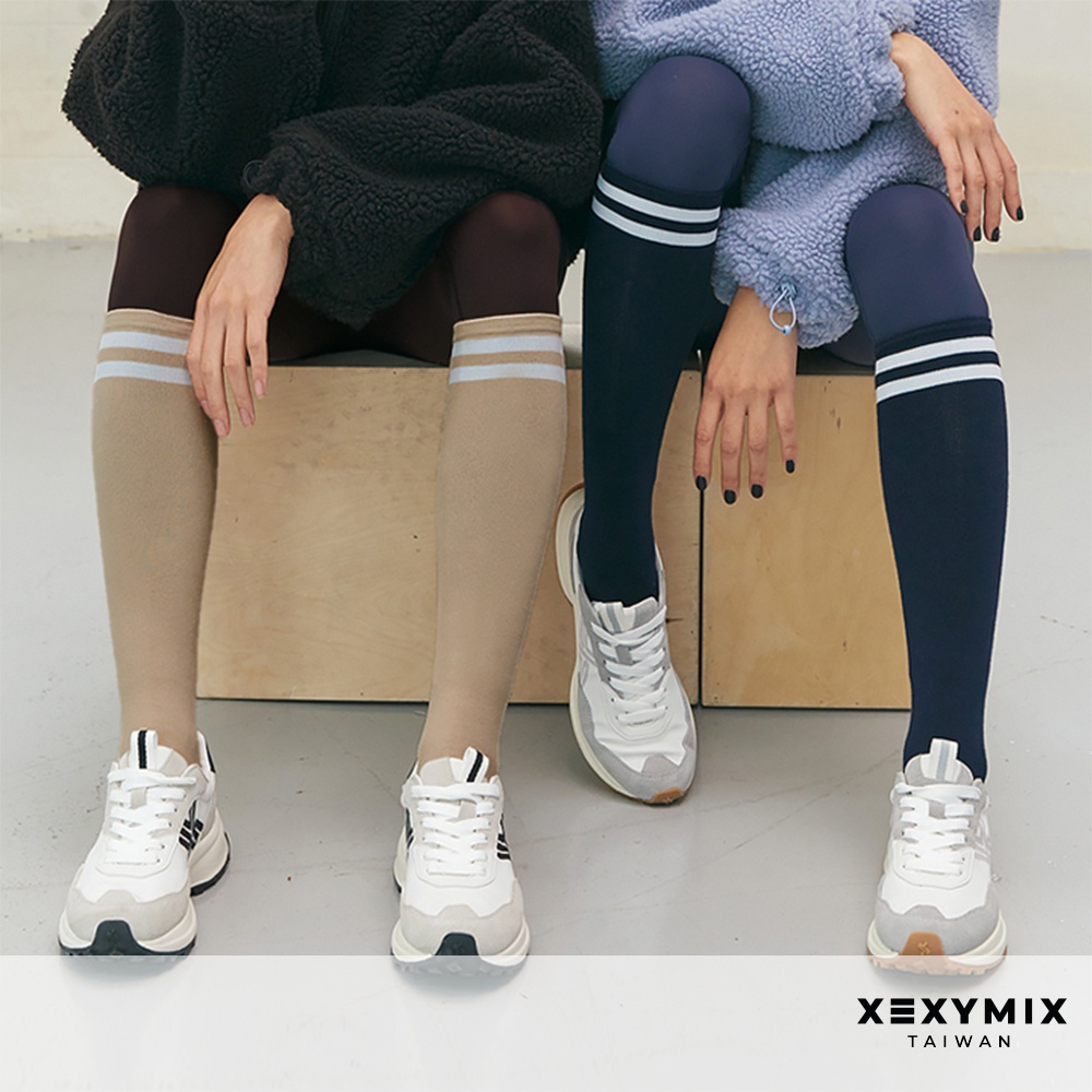 XEXYMIX XEB200R 雙線後側LOGO及膝長筒襪 (共11色)  XEB 200