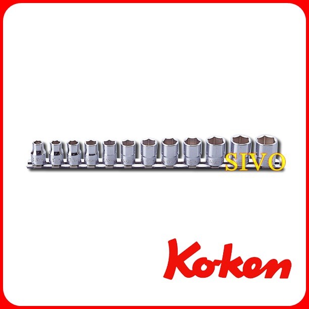 日本 Koken RS3400M/12 6角 3/8"/3分 公制標準套筒組