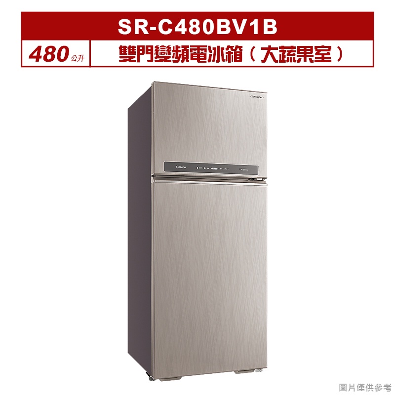 聊聊可折XXX-SANLUX台灣三洋480公升雙門變頻電冰箱(大蔬果室)SR-C480BV1B