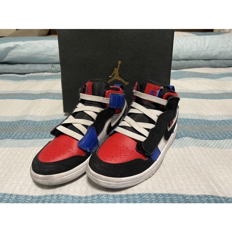 ［二手］JORDAN 1 MID ALT 兒童鞋 魔鬼氈 12C