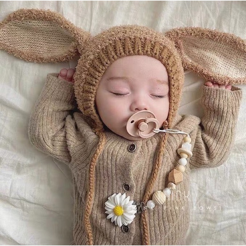 EMMBABYKIDS 兔子耳朵 ｜嬰幼兒毛帽 造型帽子 ｜冬季保暖護耳帽