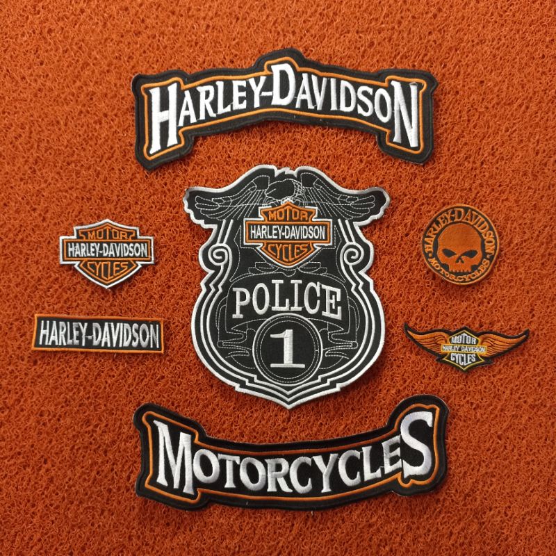 HARLEY DAVIDSON 哈雷戴維森警察刺繡背板