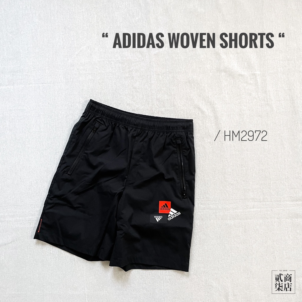 貳柒商店) adidas Woven Shorts 男款 短褲 黑色 拼布 解構 休閒 防風 HM2972