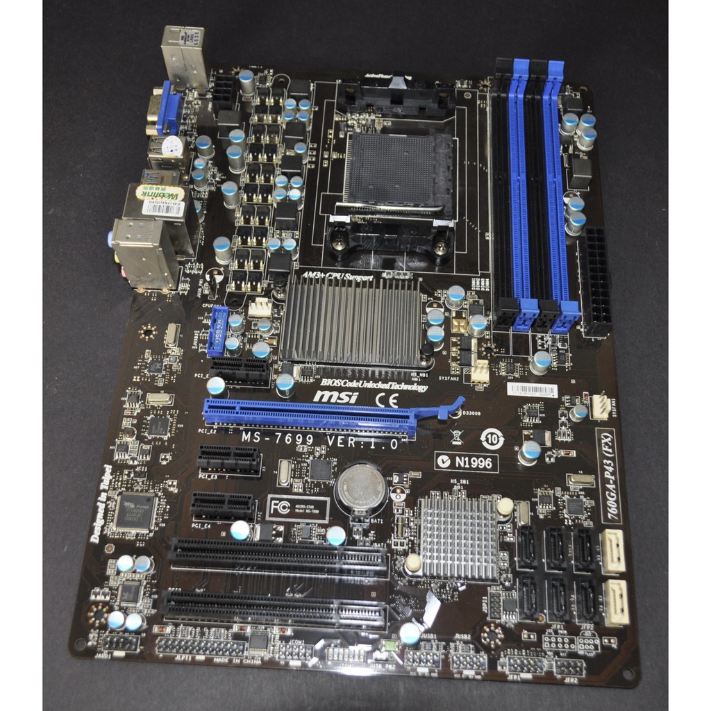 微星760GA-P43(FX) (MS-7699) (AM3+ 780G DDR3 SATA3 前後USB3.0)
