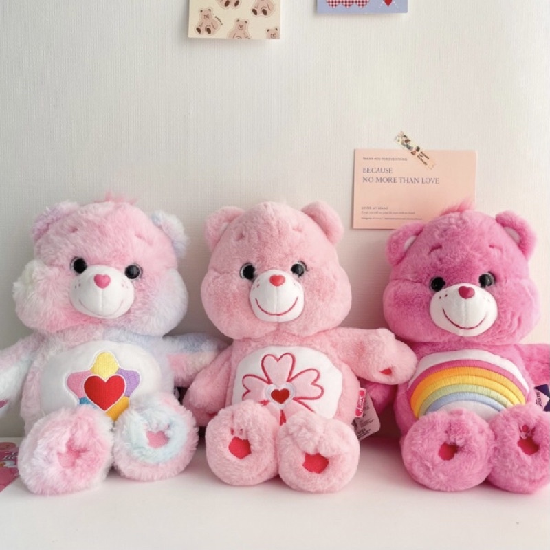 韓國代購 ins玩偶 care bear彩虹熊（單隻娃娃+紙袋）不含小花