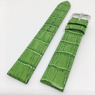 【錶帶城】『品質嚴選』LIMA 義大利進口牛皮錶帶壓鱷魚皮紋真皮錶帶綠色20mm 18mm 16mm 14mm 12mm