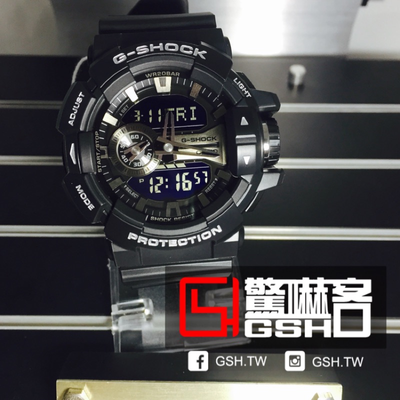 【驚嚇客】G-SHOCK GA-400GB 黑銀 低調 好穿搭 潮流