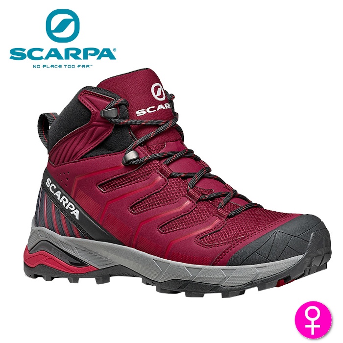 【速捷戶外】義大利 SCARPA MAVERICK MID 63090-202 女中筒Gore-Tex防水登山鞋 紅紫羅