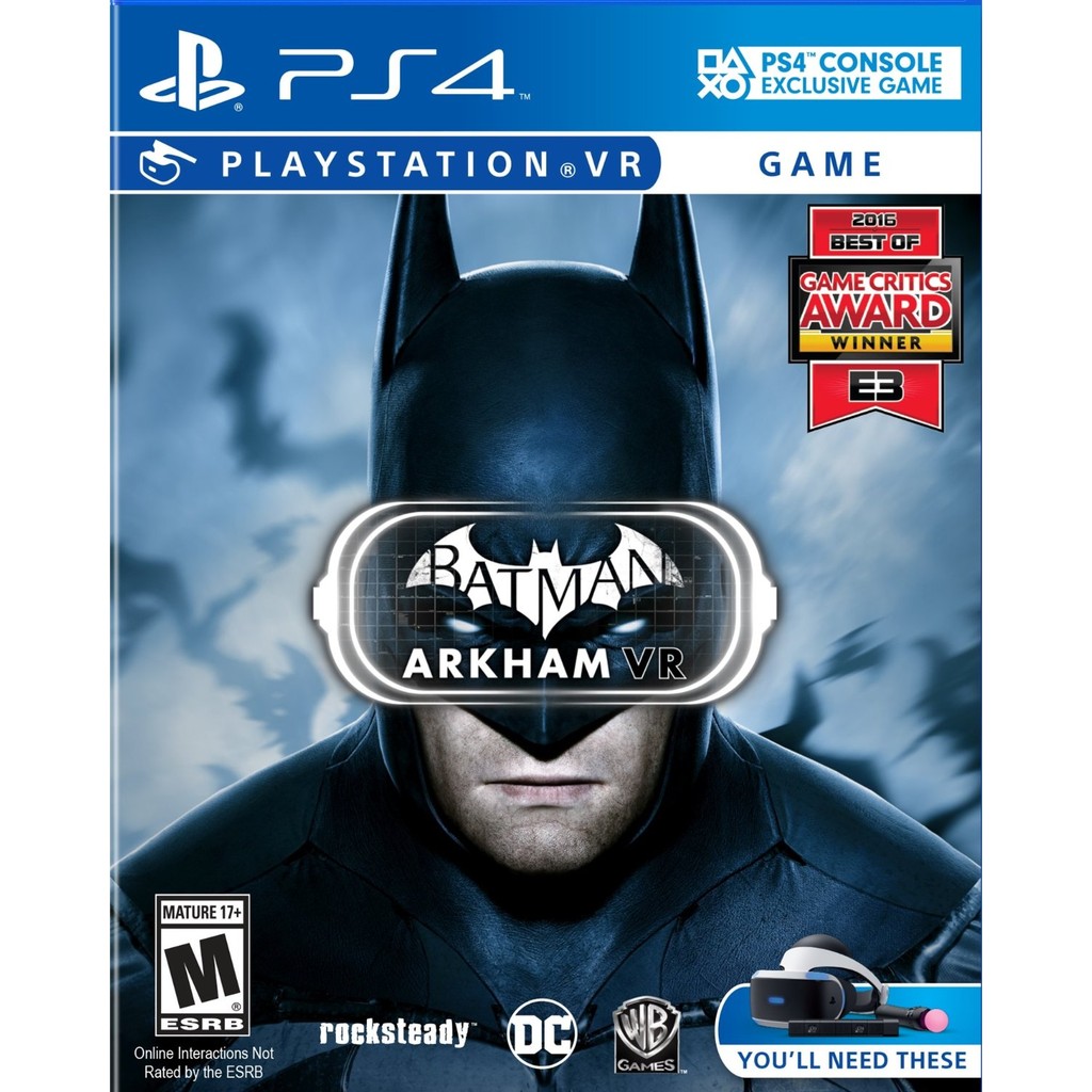 全新未拆 PS4 蝙蝠俠：阿卡漢VR -英文美版- Batman: Arkham VR