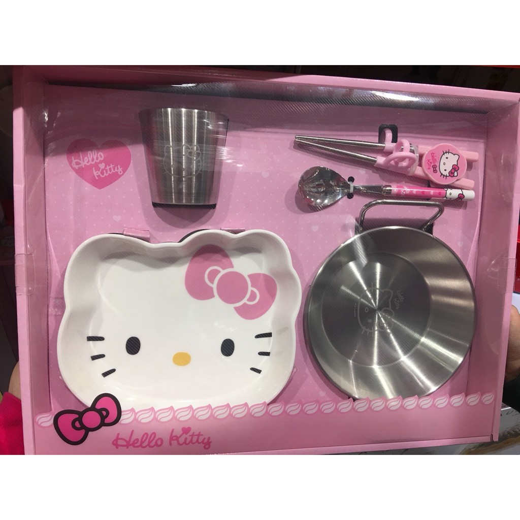 ＊魚貓 Costco代購＊兒童餐具組 Disney迪士尼米老鼠 / Hello Kitty凱蒂貓