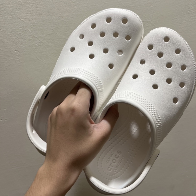 crocs洞洞鞋(雲朵/白)二手