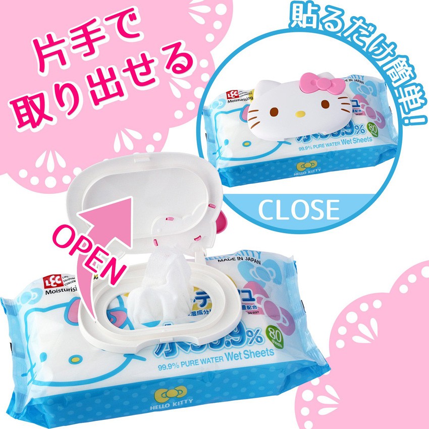 Baby Outdoor Gear 日本LEC 凱蒂貓/美樂蒂/蛋黃哥卡通造型濕紙巾蓋/重覆黏貼/紙巾盒蓋/溼巾蓋