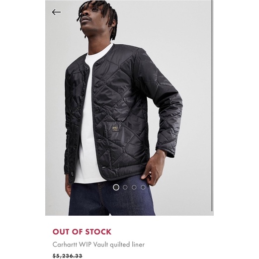 carhartt WIP vault quilted liner jacket 絎縫內裡外套 菱格紋 鋪棉 二手 真品