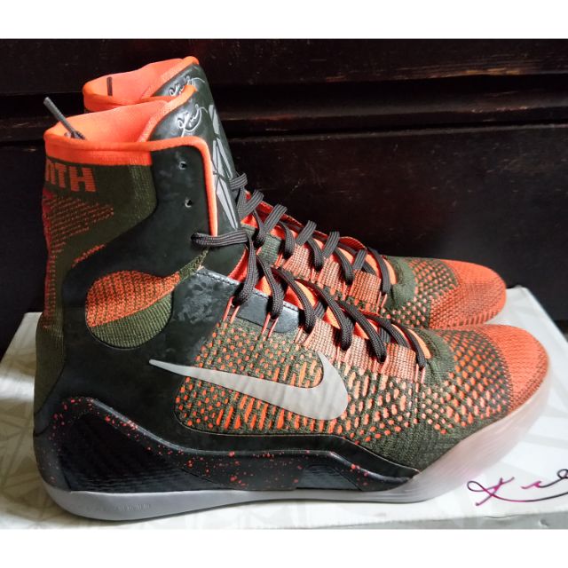 全新 Nike Kobe 9 Sequoia 高筒 橘黑 籃球鞋- us11