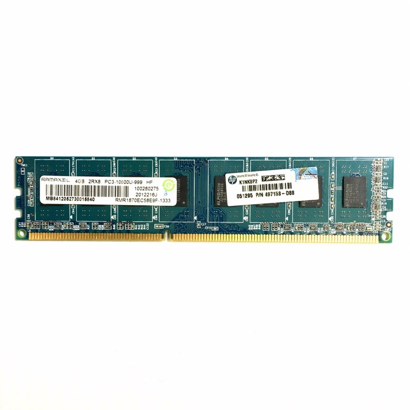 50支裝 RAMAXEL  DDR3-10600U PC-1333 4GB 2Rx8