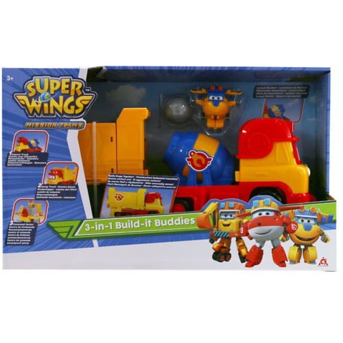 *預購Super Wings 超級飛俠 SUPERWINGS 迷你建築工程隊多尼 3合1工程車基地組