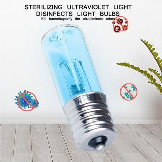 10V E17冰箱紫外線消毒殺菌燈滅菌燈臭氧除螨燈冰箱除臭殺菌燈冰箱櫥櫃除臭除螨10V3W燈泡紫外線消毒燈UV殺菌