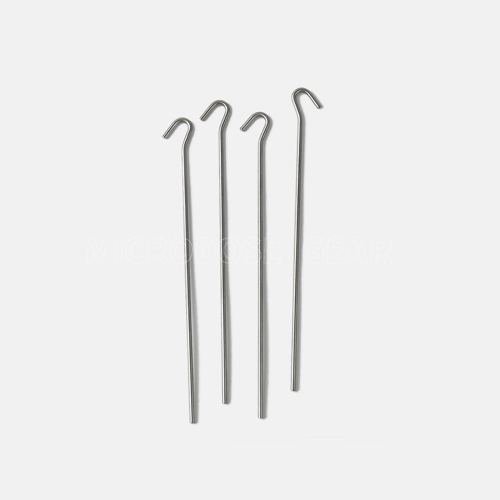現貨 四入一組 Ruta Locura Titanium Tent Stakes 7吋5.7g 超輕 鈦營釘 倒鉤營釘