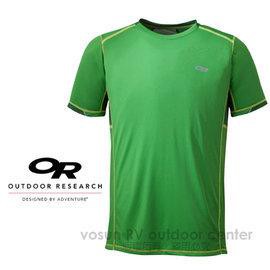 【美國 Outdoor Research】男新款 短袖排汗衫.圓領排汗衣.運動上衣/綠色_R50070