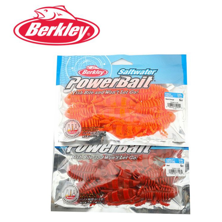 🌊沖繩釣具🌊Berkley 貝克力 PowerBait 蝦型軟蟲 3.6吋 紅色 橘色 軟蟲 路亞 軟蝦 全新品