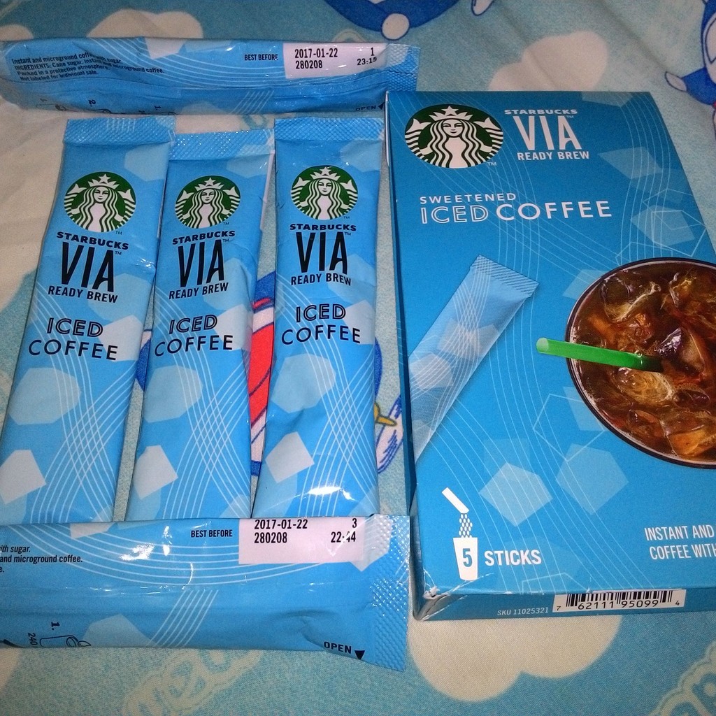滿120免運~全新現貨滿120免運~全新現貨 最低價 星巴克VIA 即溶冰咖啡(含糖) 阿拉比卡咖啡 馬來西亞產 1包12.8公克