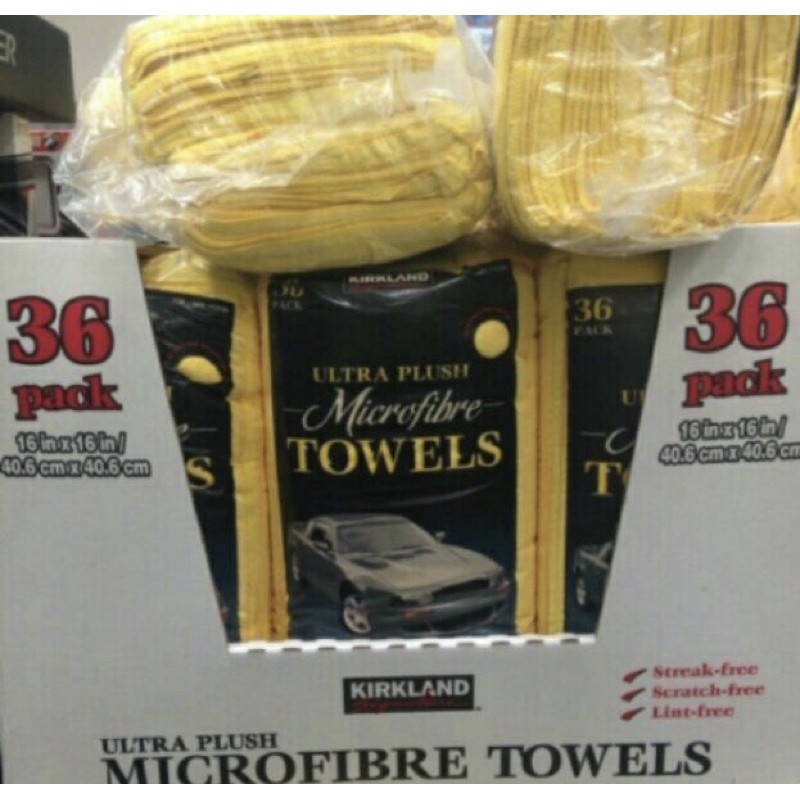 好市多超細纖維擦拭布36入科克蘭kirkland Costco 抹布洗車打蠟 713160 好市多代購 蝦皮購物