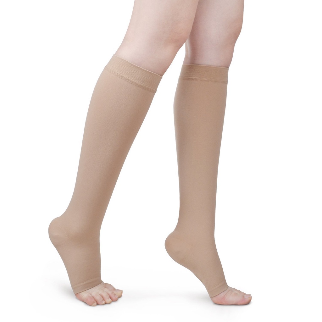 sunflower 醫療二級靜脈防曲張壓力襪 中筒露趾 壓縮彈力襪 久坐久站 中筒襪 透氣塑形 靜脈曲張中筒襪 高壓護理