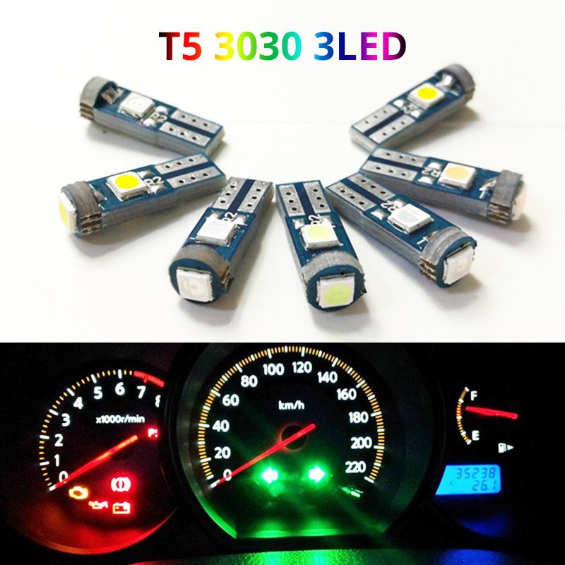 T5 LED 汽車內飾燈泡燈 / 12V 室內儀錶盤加熱指示燈