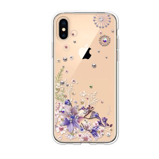 apbs iPhoneXS/X 5.8吋 & iPhoneXS Max 6.5吋施華彩鑽防震雙料手機殼-秘密花園