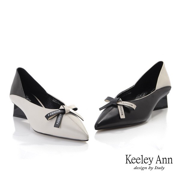Keeley Ann 撞色尖頭造型跟包鞋(2256473)