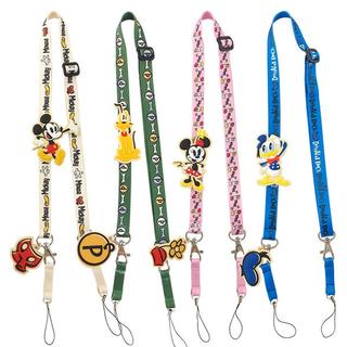【正版授權】【Disney】 迪士尼 可愛造型零件手機袋吊繩/識別證帶-米奇歡笑多系列 米奇 米妮 布魯托 唐老鴨