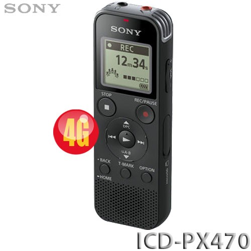 【MR3C】含稅【索尼公司貨附保卡】SONY新力 ICD-PX470 4GB 錄音筆 內建4GB