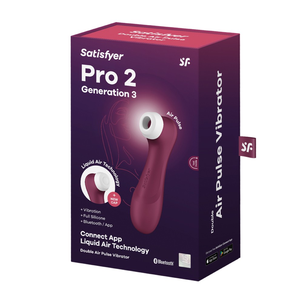 德國Satisfyer Pro 2 Generation 3 智能拍打｜吸吮陰蒂震動器 (酒紅) 廠商直送