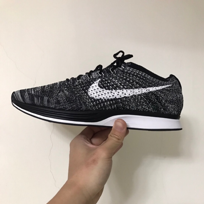 NIKE FLYKNIT RACER 雪花 黑灰526628-012 臺灣公司貨