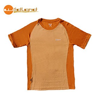 【Wildland】71620-84 男細格圓領抗UV排汗衣 橘色 ( M x 2 )