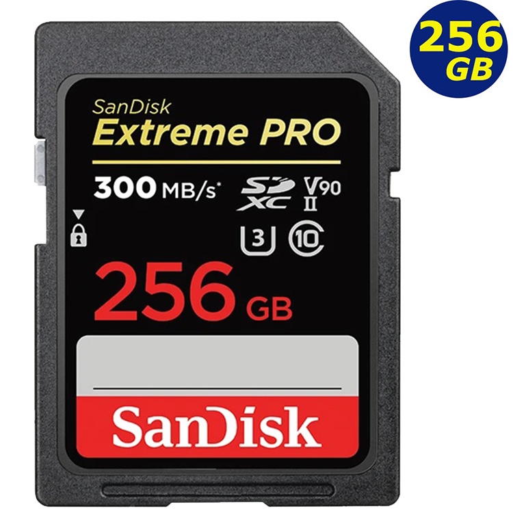 SanDisk Extreme Pro 256GB 256G SDXC 300MB/s SD V90 8K 儲存裝置