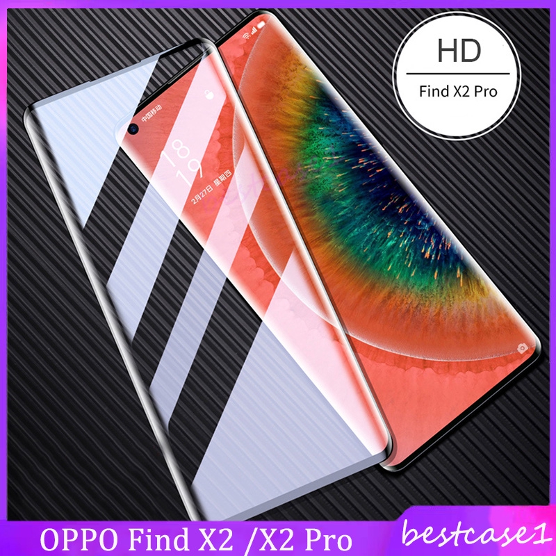 OPPO Find X2 / X2 Pro 玻璃貼FindX2 鋼化玻璃貼 曲面屏 保護貼 保護膜 滿版 黑色