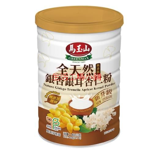 馬玉山 全天然銀杏銀耳杏仁粉400g(鐵罐)