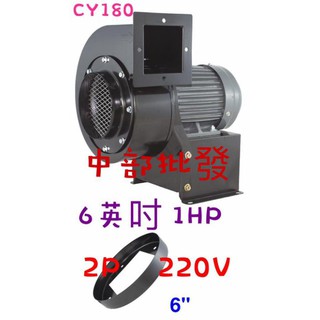 非常吵 中部批發』多翼式送風機 百葉風車CY180 6" 1HP 2P抽風機 風鼓 集塵機 鼓風機 排風機 抽油煙機