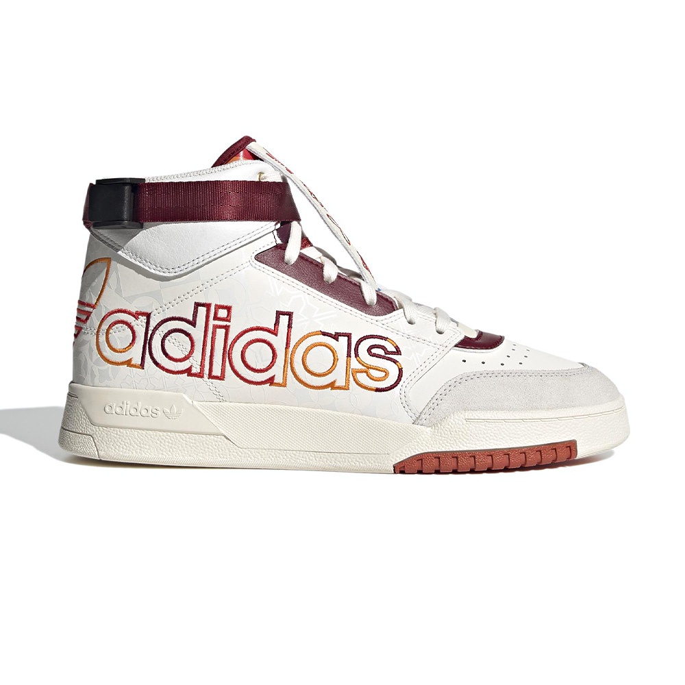 Adidas Drop Step 男女 米白 酒紅 經典 復古 混搭圖案 皮革 休閒鞋 GX8881