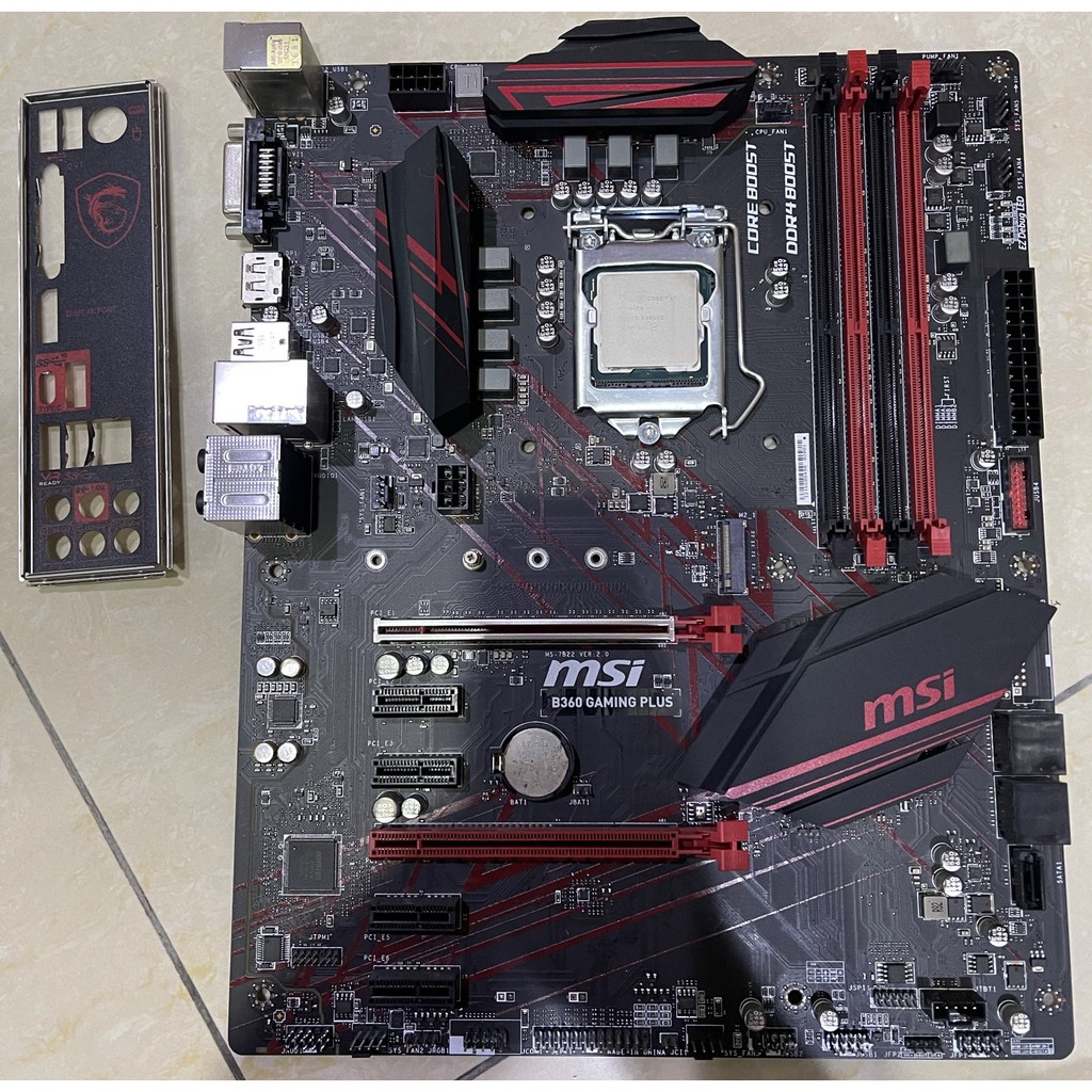 二手良品 msi b360 gaming plus 主機板 lga 1151