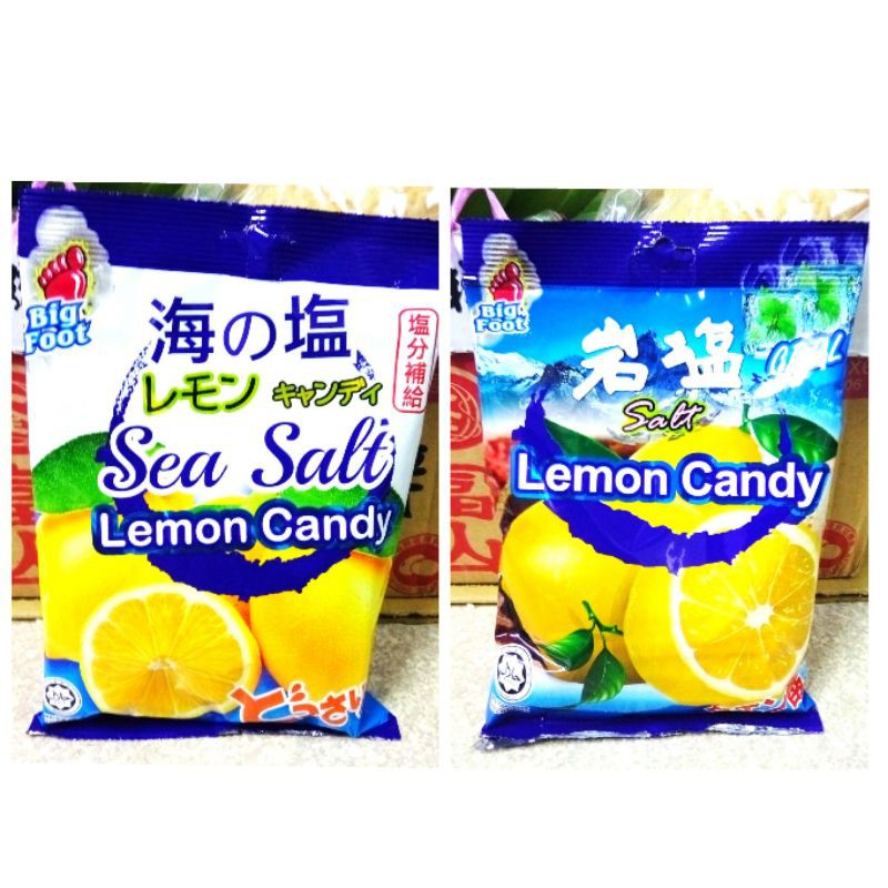 【新現貨】Big Foot 海鹽 薄荷岩鹽 檸檬糖 138g 150g/袋裝/馬來西亞