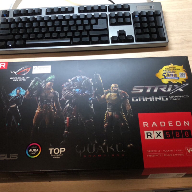 三星顆粒 Asus ROG STRIX RX 580 T8G 可貼換