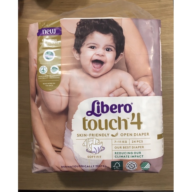 麗貝樂touch嬰兒紙尿褲4號（7-11公斤）（24片）