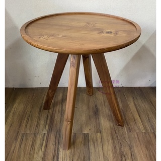 [HOME] 北歐風 柚木圓桌 圓幾 桌子 簡約造型圓型邊桌 電話架 休閒桌 展示架 聚寶盆財位居家玄關客廳小茶几