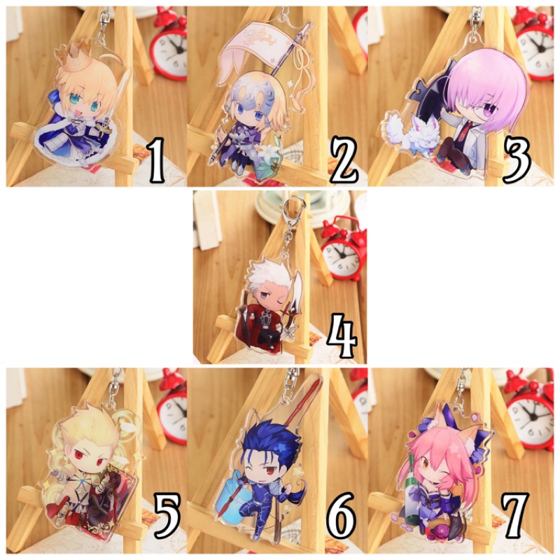 現貨 fate FGO 透明 雙面 壓克力 亞克力 吊飾 掛件 貞德 玉藻前 莫雷莫德 金閃閃 紅A