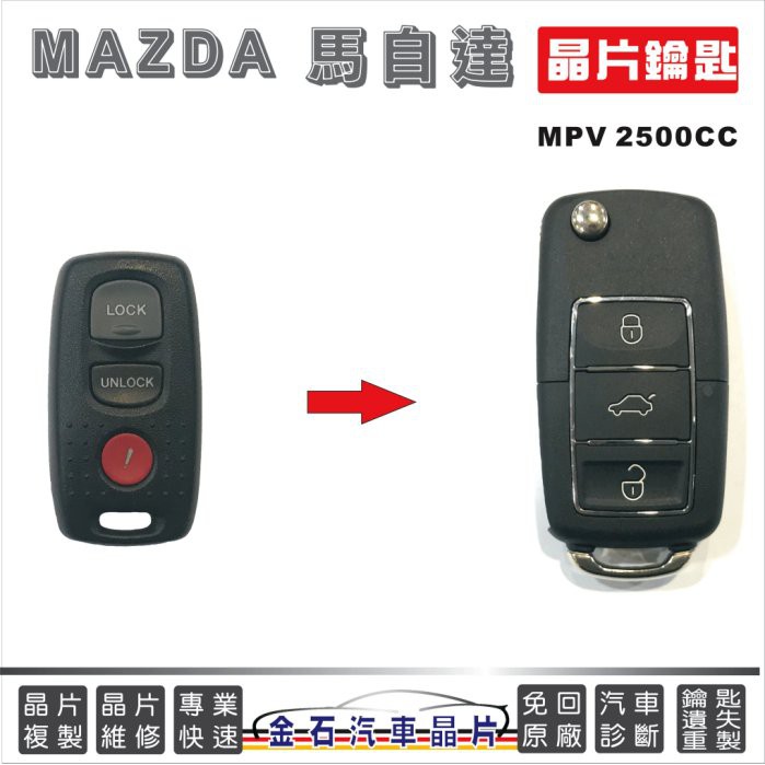 MAZDA 馬自達 MPV 汽車鎖匙備份 打備用鑰匙 汽車鑰匙 鑰匙不見 遺失 配鎖匙 不用回原廠
