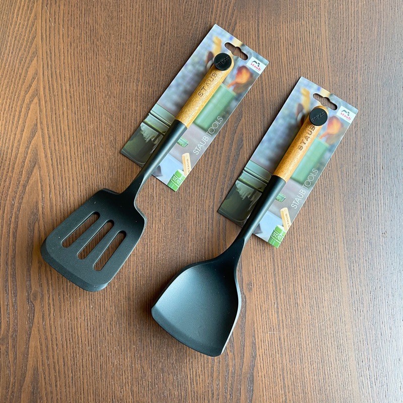 【Staub】原木+矽膠鍋鏟 - 有孔/無孔 兩款可選《家廚小宴》