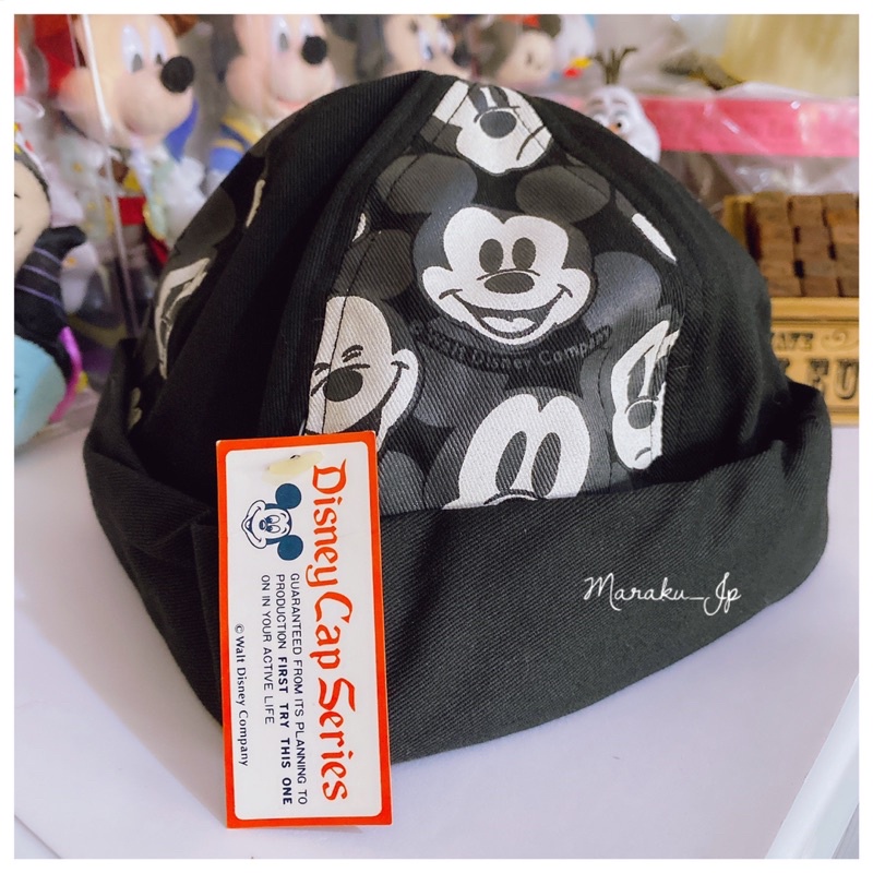 百搭款 日本迪士尼 米老鼠 米奇 潮流帽子 米奇帽子 造型帽子 黑白 稀有絕版［魔樂町JP日貨🎪］