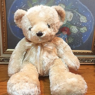 【TEDDY HOUSE泰迪熊】【TEDDY HOUSE泰迪熊】正牌泰迪熊 絲質軟毛熊(淺棕色)如天然絲售完